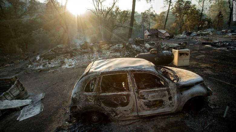 Pawnee Fire damage, Northern California