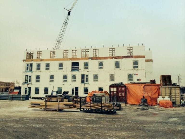 ICF Building Cuts Labor