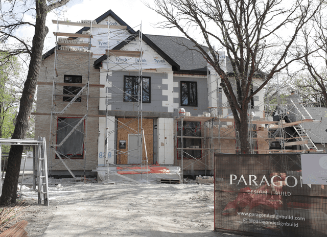 Residential home under construction being built with Logix Insulated Concrete Forms