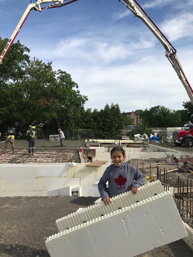 ICF Main Floor Being Installed