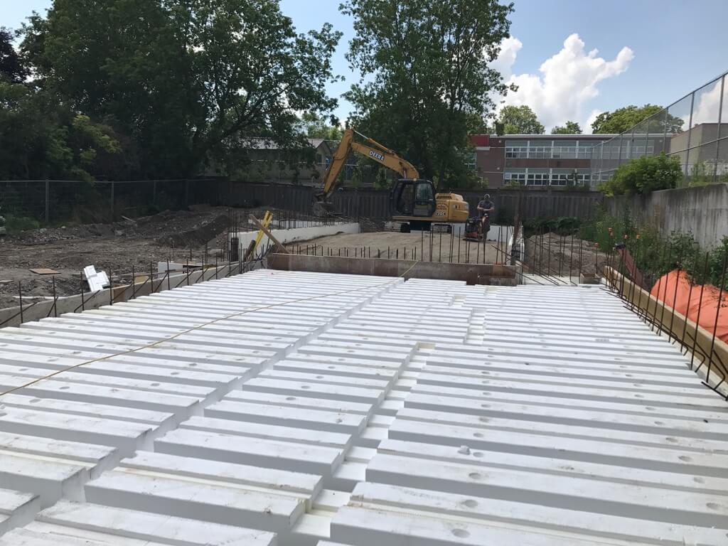 ICF Floor Panels In Place, Ready For Rebar