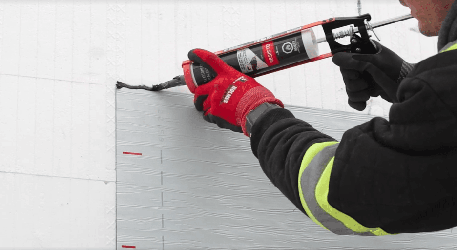 Caulking seal with waterproof membrane