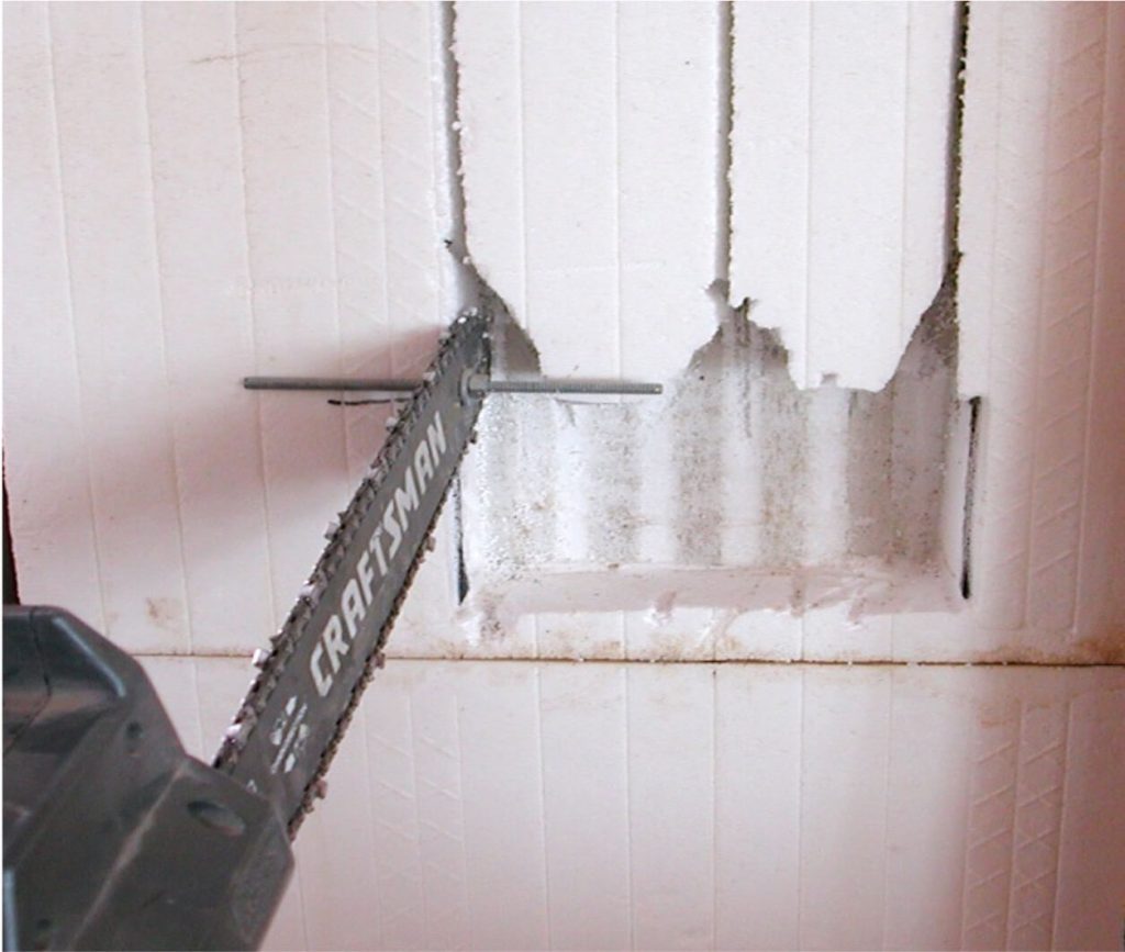 Cutting wire channels into Element ICF