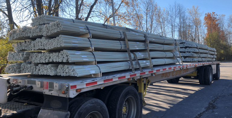 Fiberglass Rebar ready for transport