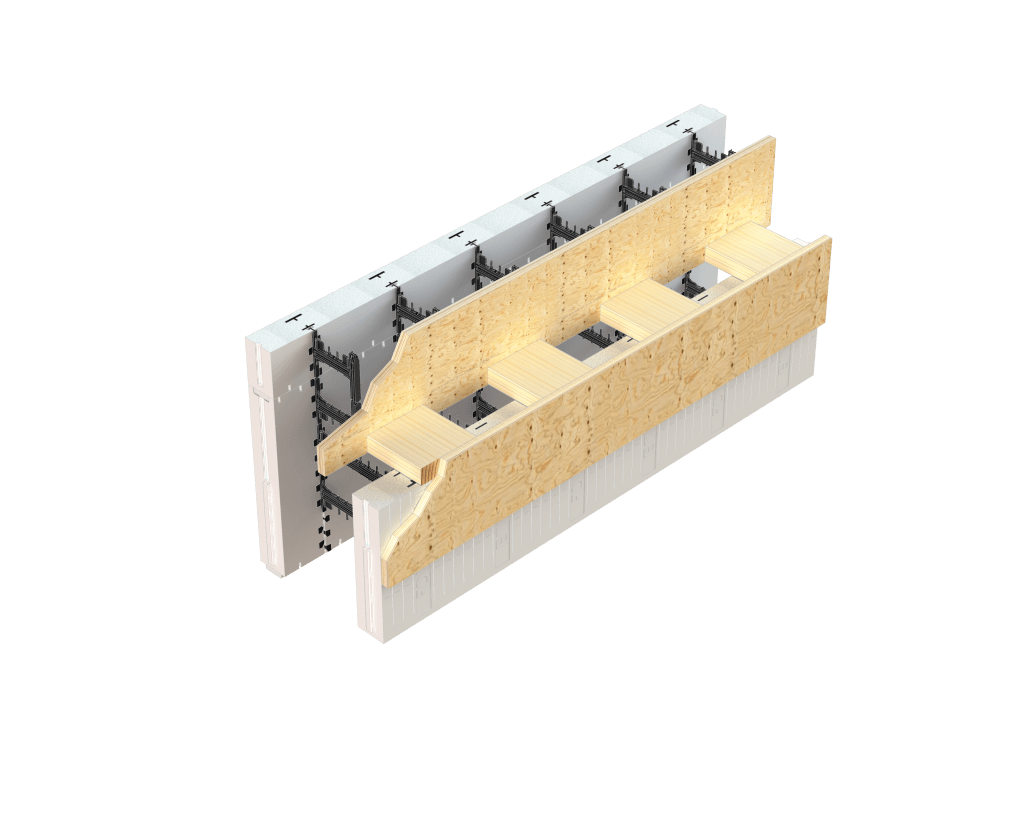 5. Screw forming material to the ends of the Flexties. Secure your sill plate.
