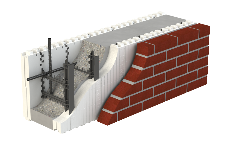 Cross-section of the Brick Veneer Assembly