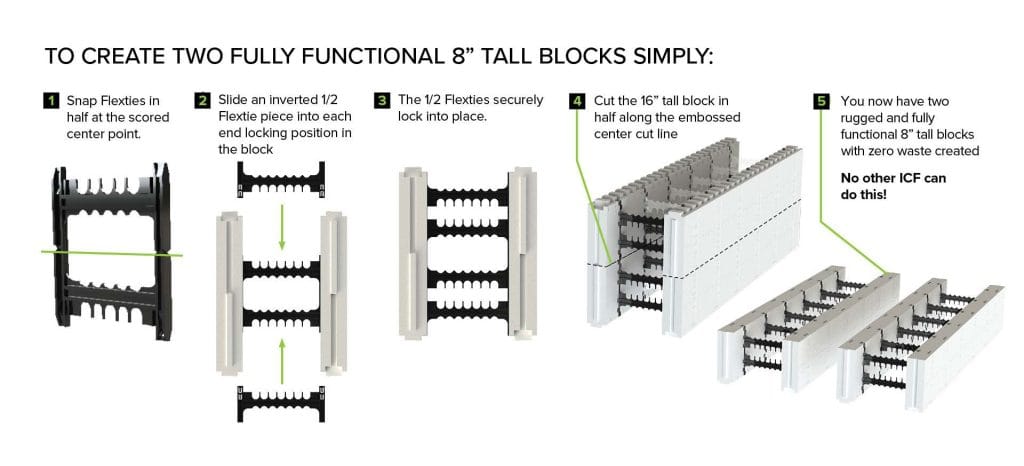 How to create 8" Half Height Blocks