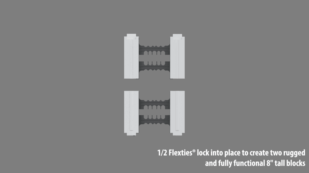 A 16' Element ICF Block cut in half, to make 2 8" blocks.