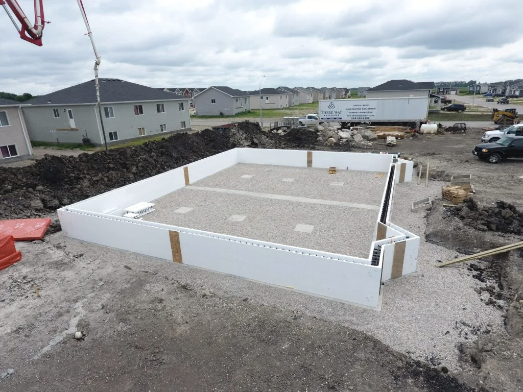 ICF foundation ready for concrete